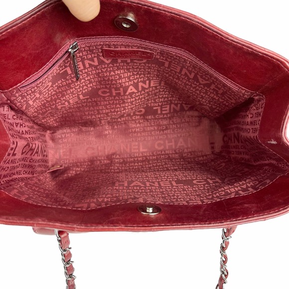 CHANEL Chocolate Bar Mademoiselle Reissue Square Tote Bag Red - Picture 4 of 10